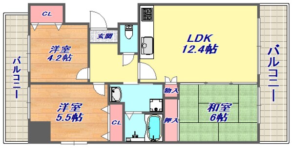 ドミール南六甲の物件間取画像